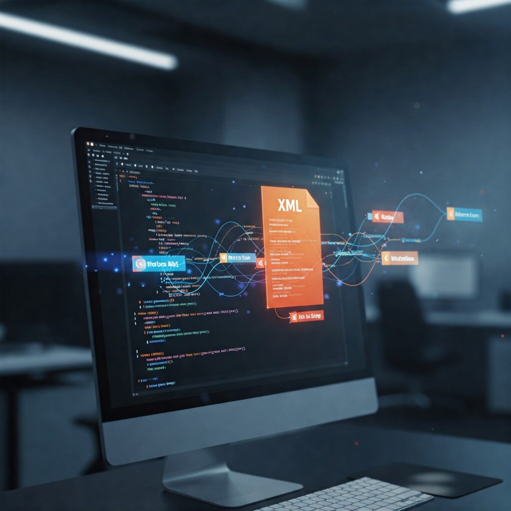 Generación de XML Imagen que muestra un código que genera un XML.